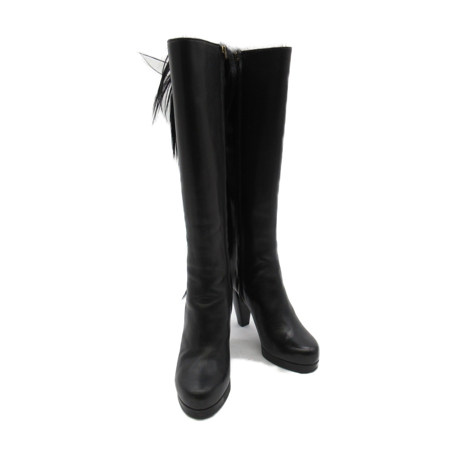 Fendi Fendi Long Boots Shoes Leather  Black -