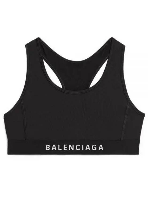 Balenciaga Women's Athletic Sports Bra Black