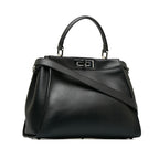 Fendi Peekaboo Monster Handbags 2WAY 8BN290 Black Leather Ladies