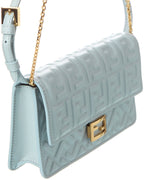 FENDI Baguette FF Leather Wallet On Chain