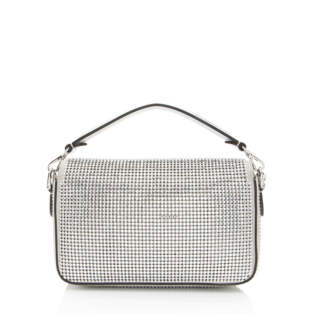 Fendi Nubuck Crystal Mini Baguette