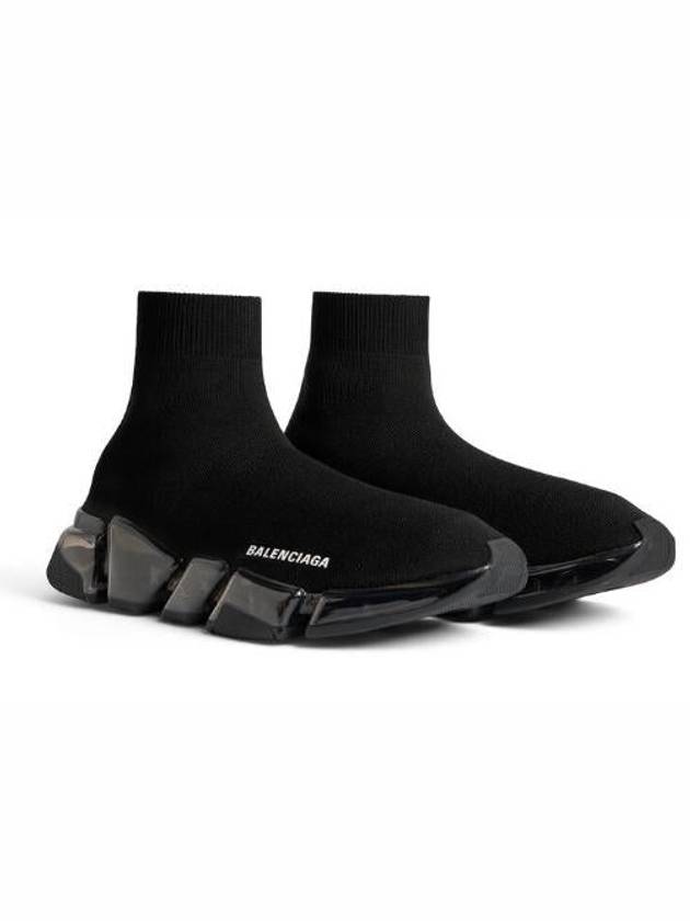 Balenciaga Speed 2.0 Stencil High Top Sneakers Black