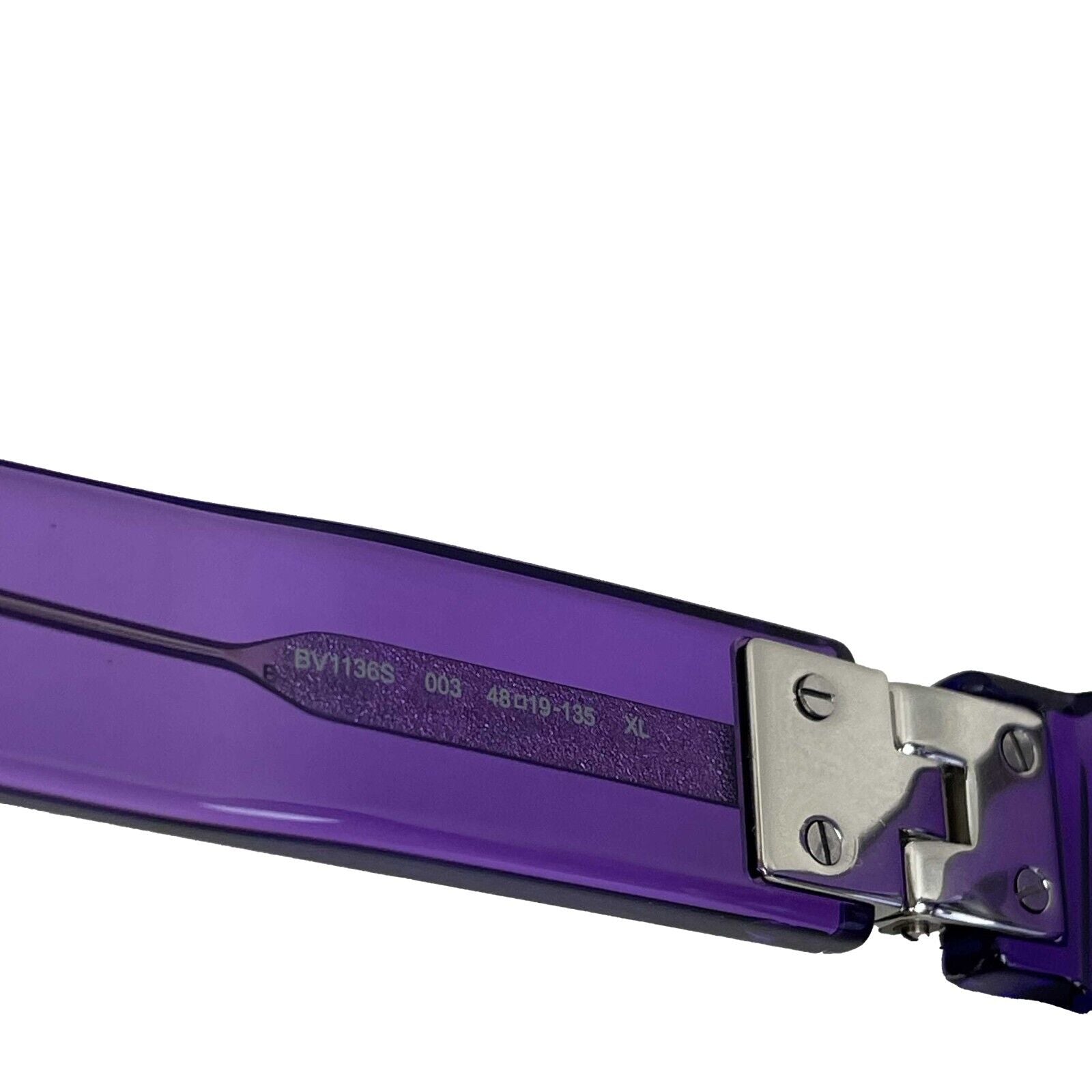 BOTTEGA VENETA 2022 Purple Violet Squared Acetate Translucent Sunglasses