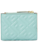 Fendi Slim Baguette Leather Half Wallet Light Blue