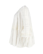 Chloe Off-Shoulder Blouse in White Cotton