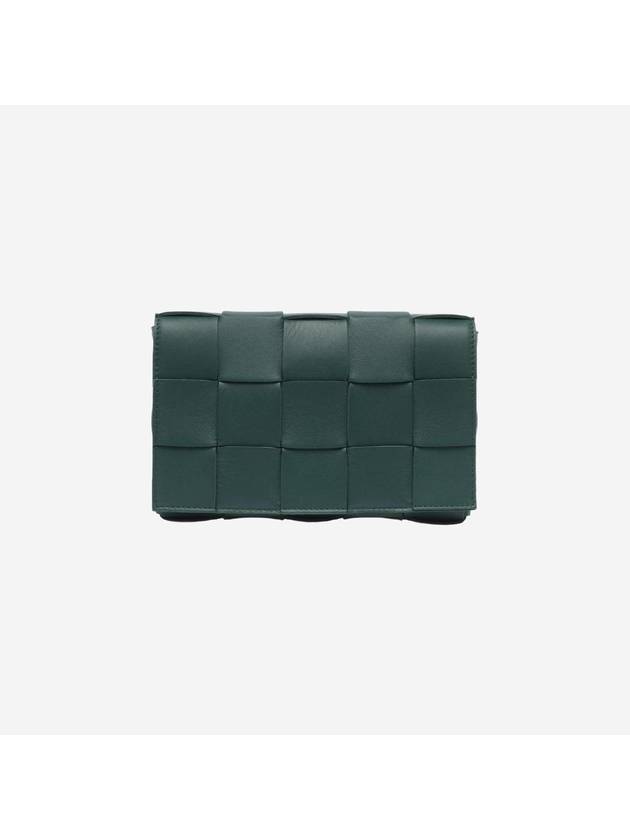 Bottega Veneta Intrecciato Cassette Cross Bag Green