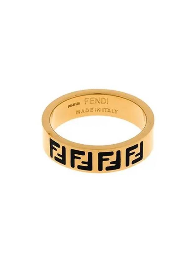 Fendi FF Logo Band Ring Gold