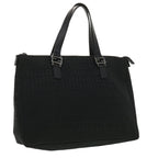 FENDI Zucchino Canvas Hand Bag Black  ac1348