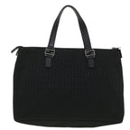 FENDI Zucchino Canvas Hand Bag Black  ac1348