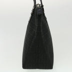 FENDI Zucchino Canvas Hand Bag Black Auth ac1348