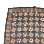 FENDI Zucca Scarf Silk Brown Blackac1750