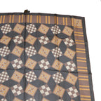FENDI Zucca Scarf Silk Brown Blackac1750