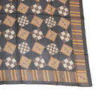 FENDI Zucca Scarf Silk Brown Blackac1750
