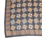 FENDI Zucca Scarf Silk Brown Blackac1750
