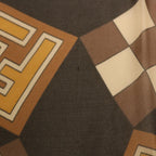 FENDI Zucca Scarf Silk Brown Blackac1750