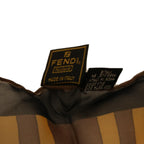 FENDI Zucca Scarf Silk Brown Blackac1750