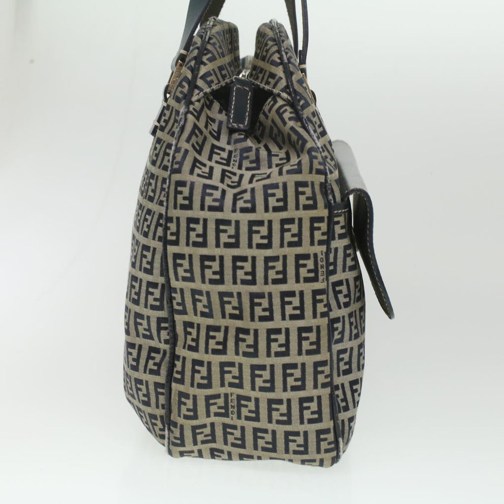 FENDI Zucchino Canvas Hand Bag Navy 71-16533-0-012  ac1835