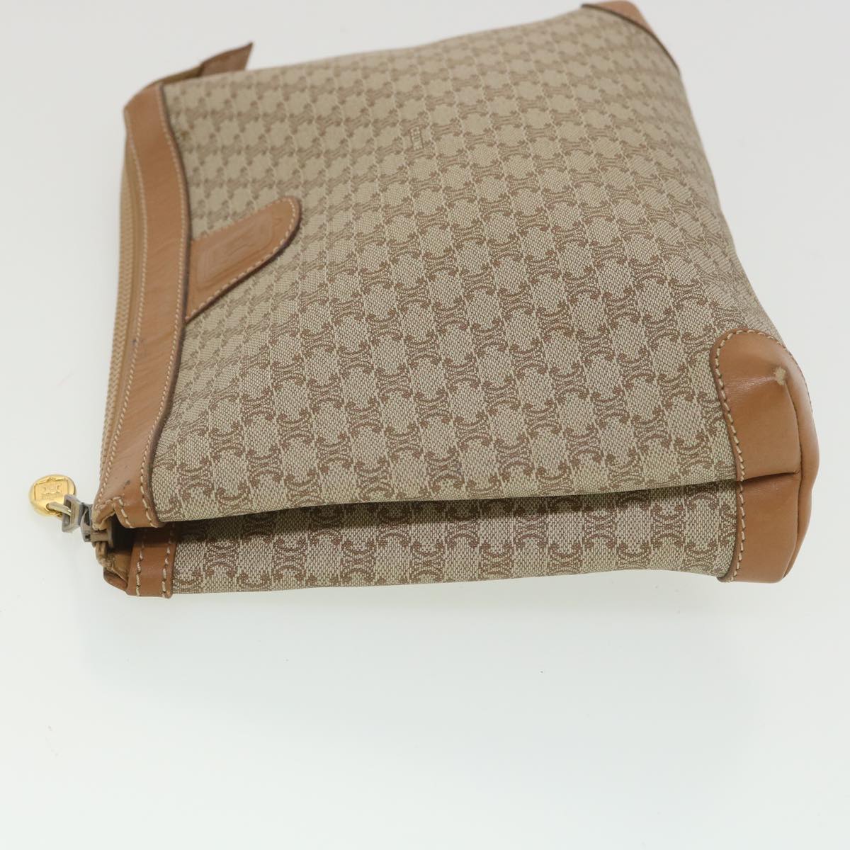 CELINE Macadam Canvas Clutch Bag Beige  ac1845