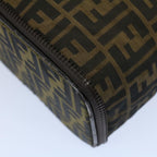 FENDI Zucca Canvas Vanity Cosmetic Pouch Brownac2172