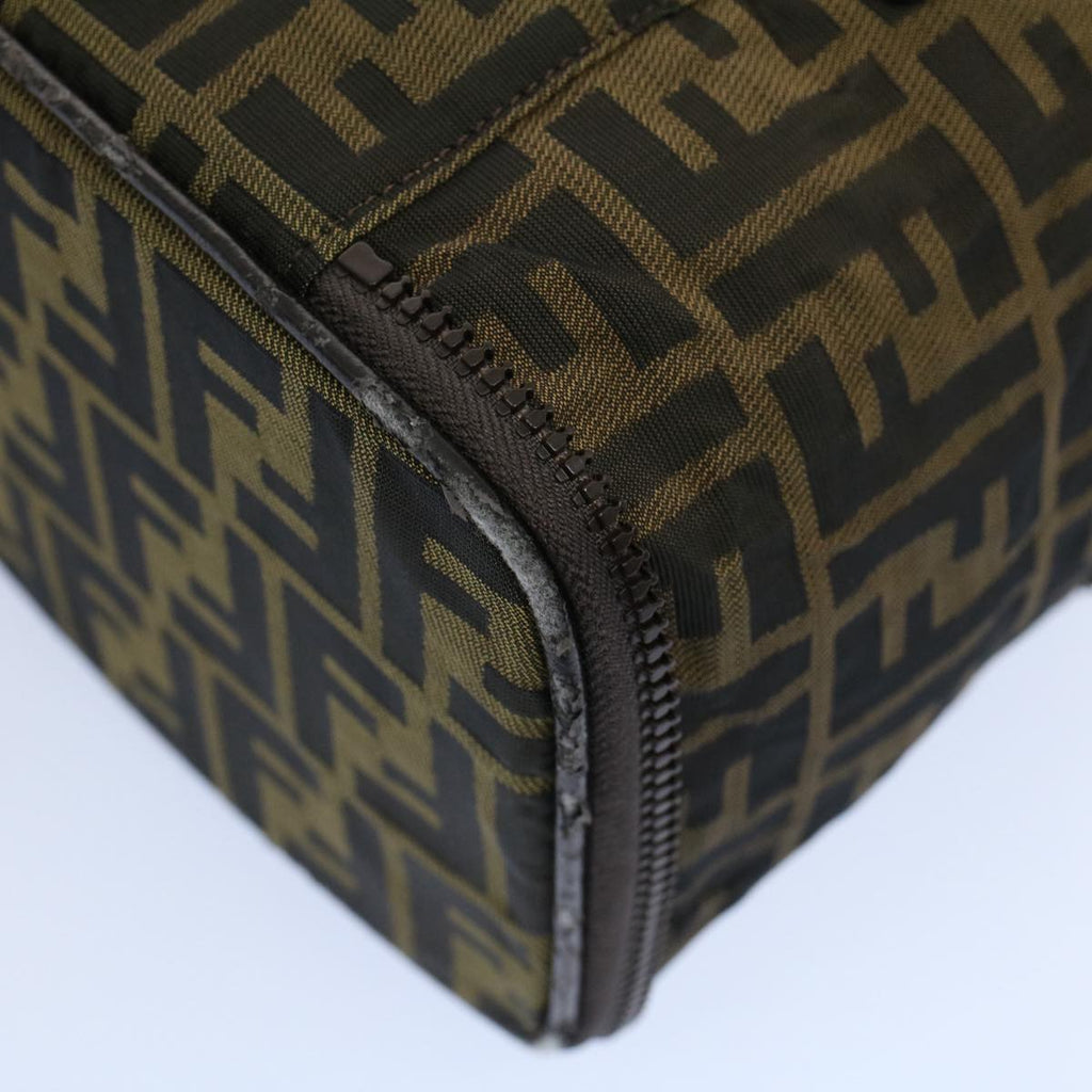 FENDI Zucca Canvas Vanity Cosmetic Pouch Brownac2172