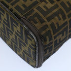 FENDI Zucca Canvas Vanity Cosmetic Pouch Brownac2172