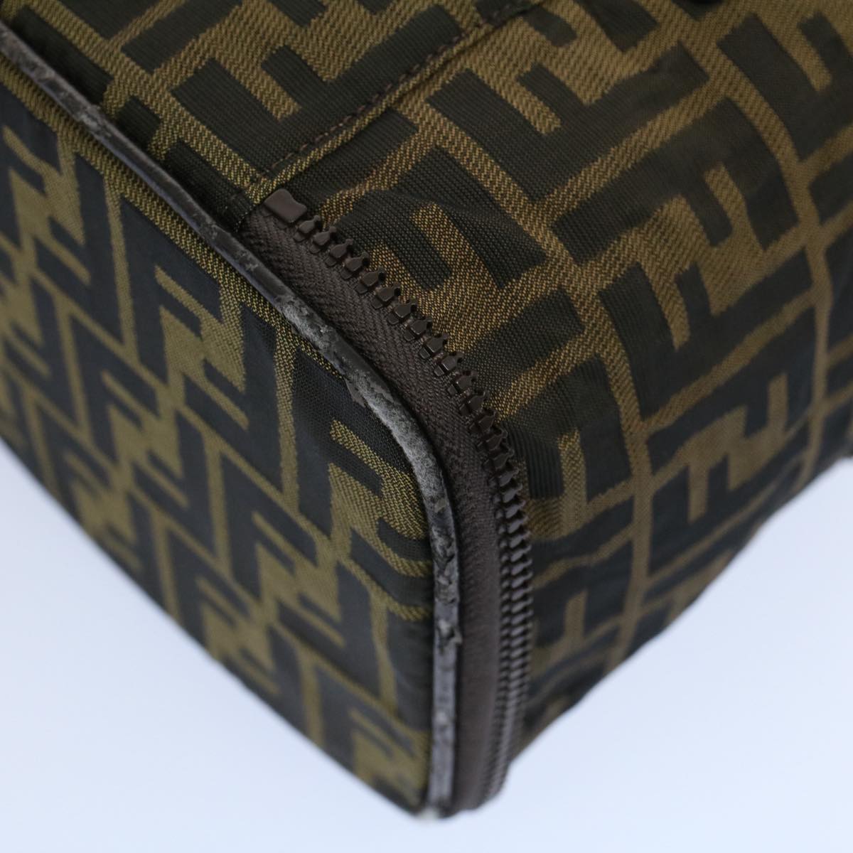 FENDI Zucca Canvas Vanity Cosmetic Pouch Brownac2172
