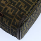 FENDI Zucca Canvas Vanity Cosmetic Pouch Brownac2172