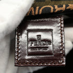 FENDI Zucca Canvas Vanity Cosmetic Pouch Brownac2172