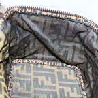 FENDI Zucca Canvas Vanity Cosmetic Pouch Brownac2172