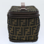 FENDI Zucca Canvas Vanity Cosmetic Pouch Brownac2172