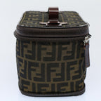 FENDI Zucca Canvas Vanity Cosmetic Pouch Brownac2172