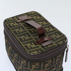 FENDI Zucca Canvas Vanity Cosmetic Pouch Brownac2172