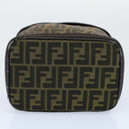 FENDI Zucca Canvas Vanity Cosmetic Pouch Brownac2172
