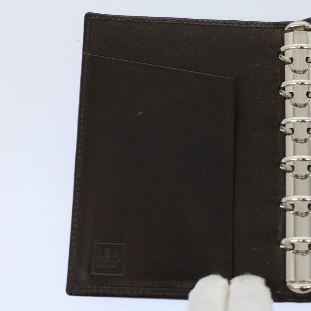 FENDI Zucca Canvas Agenda Day Planner Cover Brownac2173
