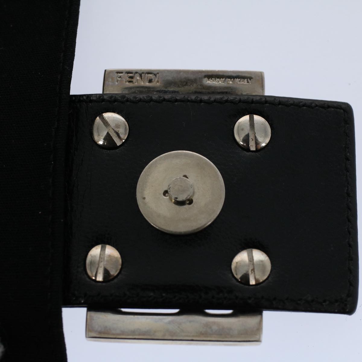 FENDI Mamma Baguette Shoulder Bag Nylon Blackac2413