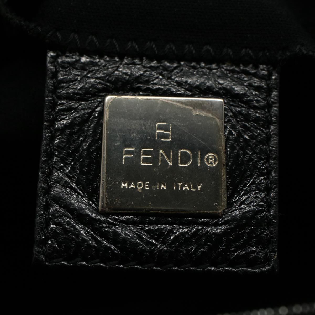 FENDI Mamma Baguette Shoulder Bag Nylon Blackac2413