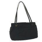 FENDI Zucca Canvas Tote Bag Nylon Leather Blackac2414
