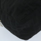 FENDI Zucca Canvas Tote Bag Nylon Leather Blackac2414