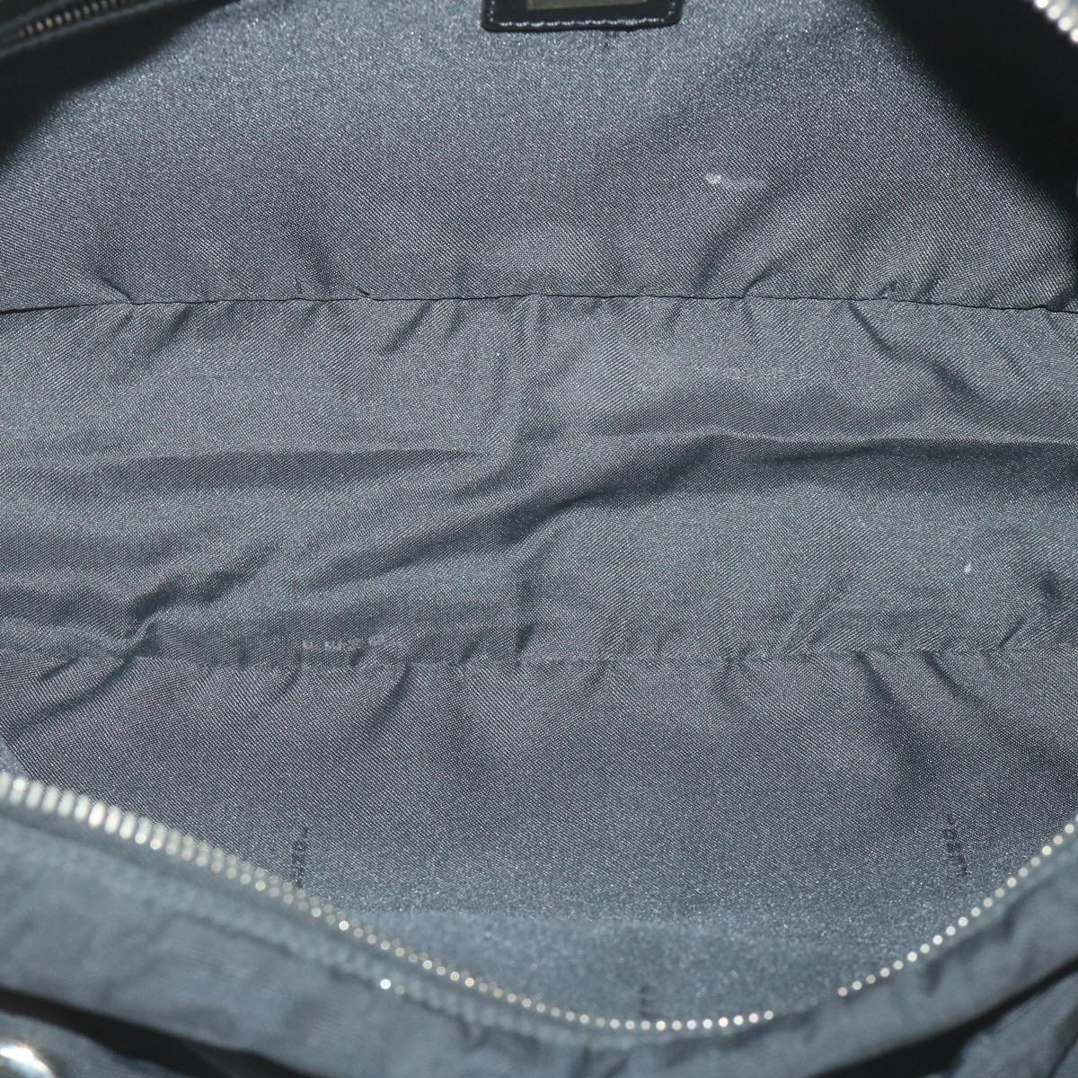 FENDI Zucca Canvas Tote Bag Nylon Leather Blackac2414