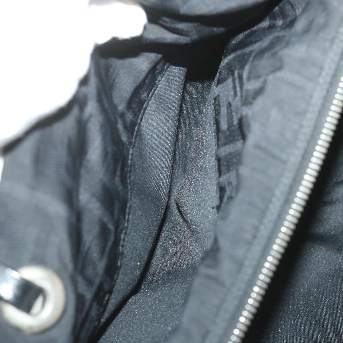 FENDI Zucca Canvas Tote Bag Nylon Leather Blackac2414