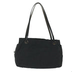 FENDI Zucca Canvas Tote Bag Nylon Leather Blackac2414