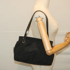 FENDI Zucca Canvas Tote Bag Nylon Leather Blackac2414