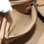 FENDI Zucca Canvas Shoulder Bag Black Brownac2439