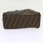 FENDI Zucca Canvas Shoulder Bag Black Brownac2439