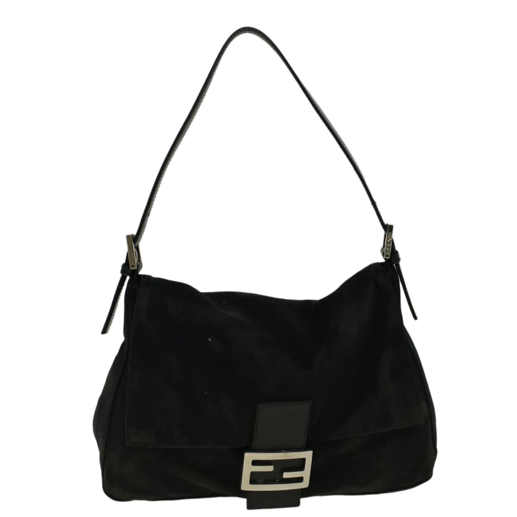 FENDI Mamma Baguette Shoulder Bag Nylon Blackac2482