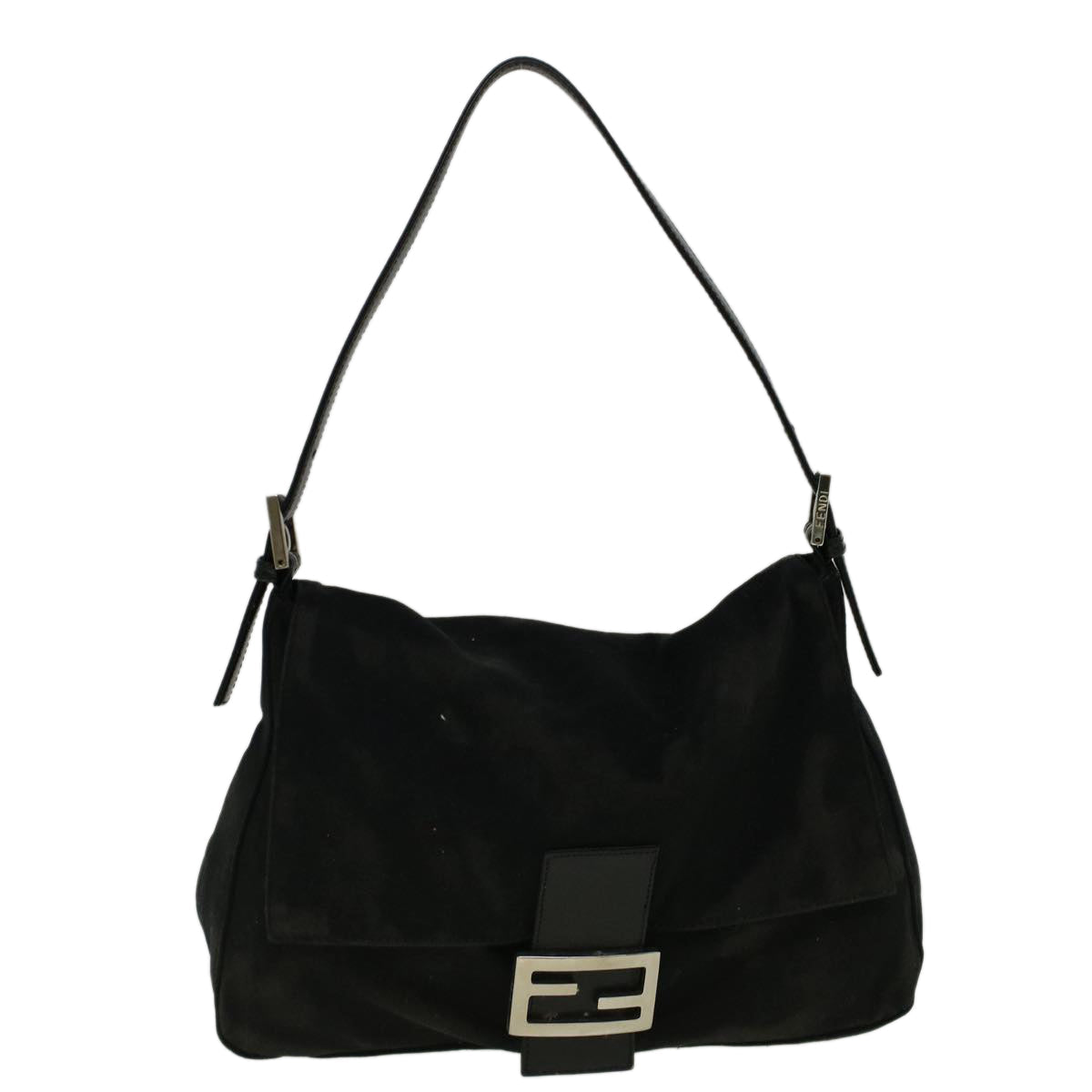 FENDI Mamma Baguette Shoulder Bag Nylon Blackac2482