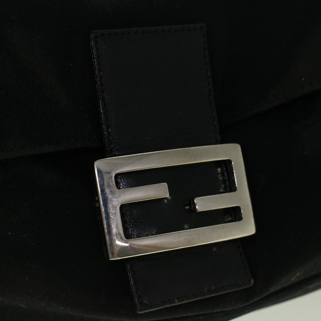 FENDI Mamma Baguette Shoulder Bag Nylon Blackac2482