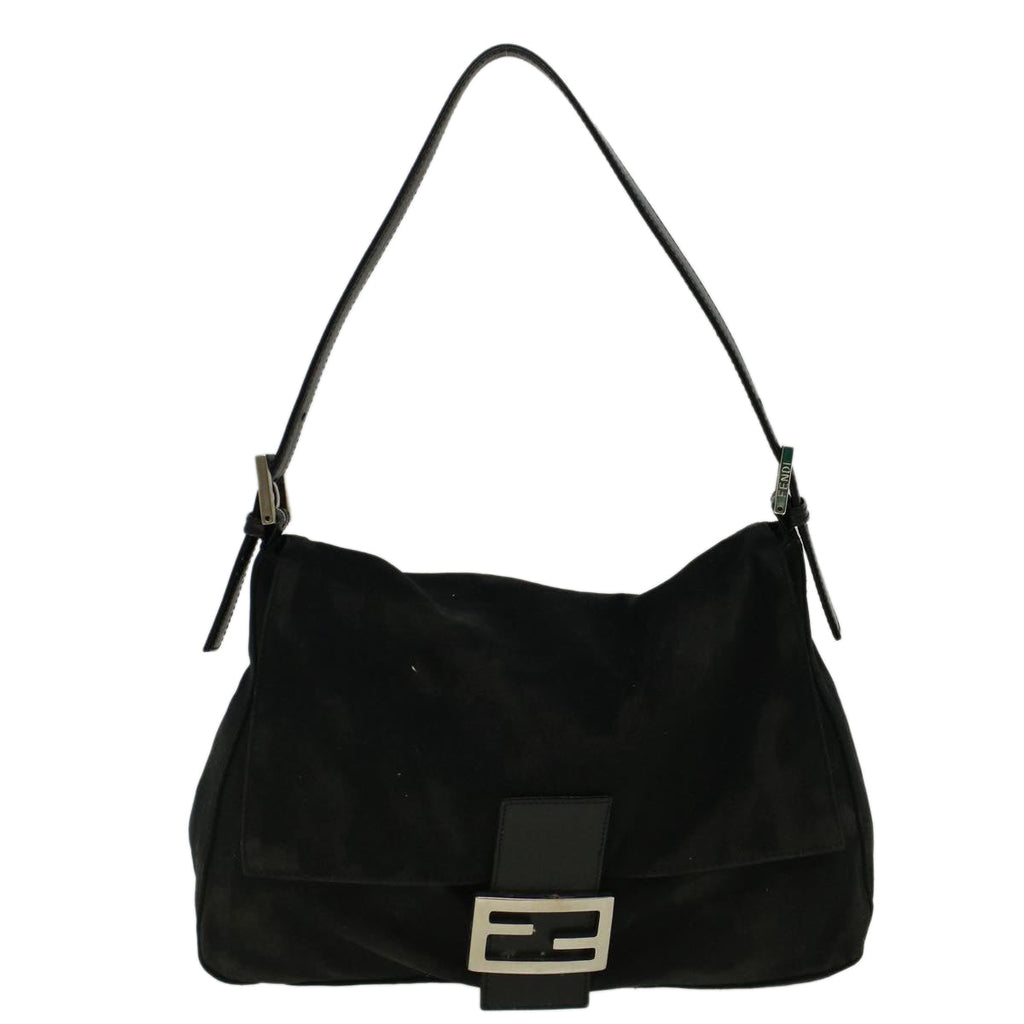 FENDI Mamma Baguette Shoulder Bag Nylon Blackac2482