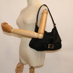 FENDI Mamma Baguette Shoulder Bag Nylon Blackac2482