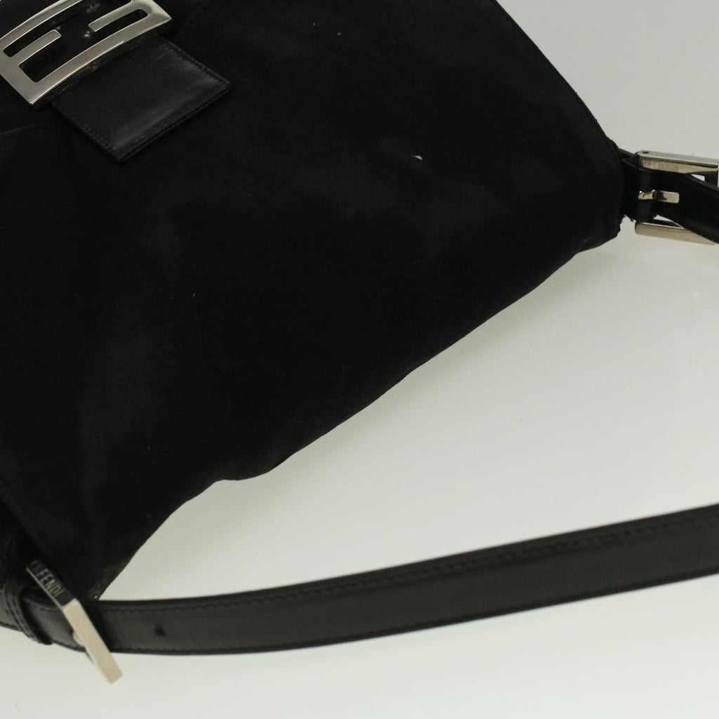FENDI Mamma Baguette Shoulder Bag Nylon Blackac2482